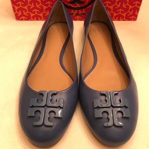 NWB Tory Burch Lowell 2 Ballet Flat Chambray